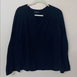 V Neck Flare Sleeve Sweater